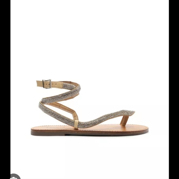 NWT Schutz 6.5 Courtney Crystal Wrap Sandal - Picture 5 of 5